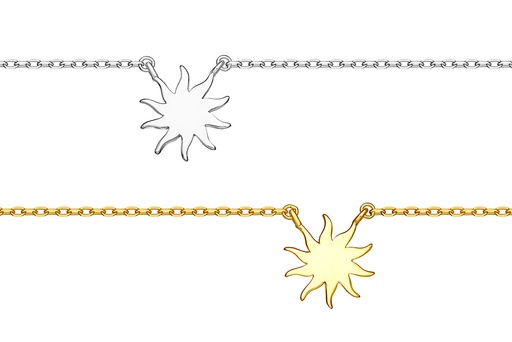 Silver 925 sun necklace 38+5cm sterling silver