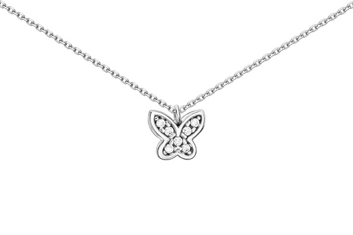 [13127C381ZBL] Collar plata 925 zirconita mariposa 