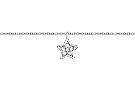 [13129C381ZBL] Collar plata 925 zirconita estrella 
