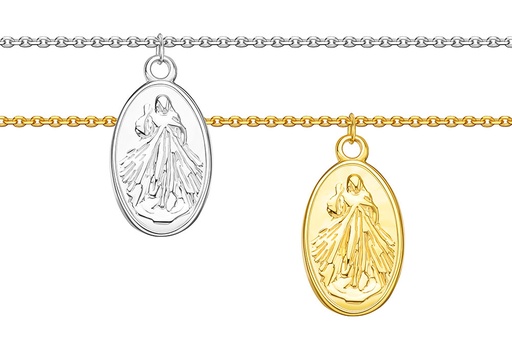 Collar plata 925 medalla virgen 