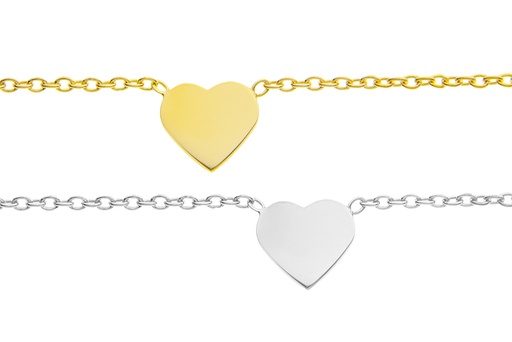 Collar choker plata 925 corazón 