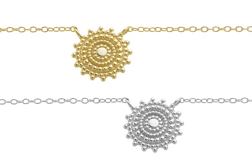 Collar plata 925 sol labrado 