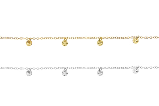 Collar plata 925 plaquitas martelé