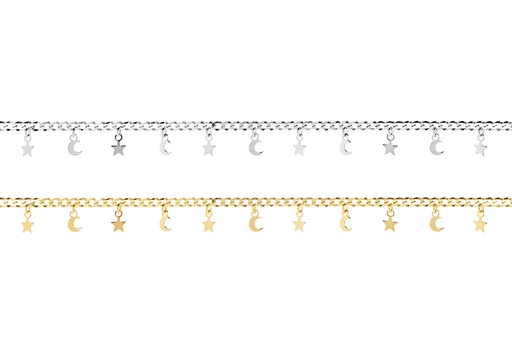 Silver 925 necklace 38+5cm rhodium