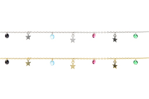 Collar plata 925 estrella con zirconita 