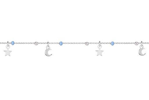 [14514C381ETU] Silver 925 enamel necklace 38+5cm rhodium