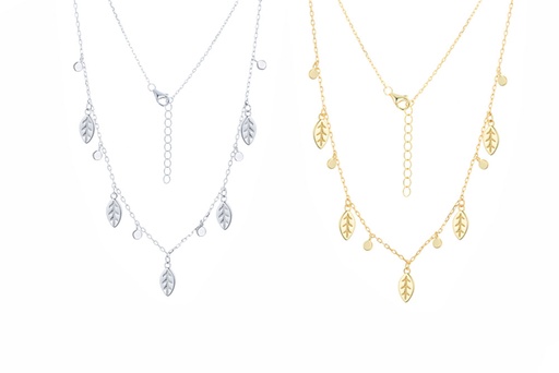 Sterling silver sheets and mini circles necklace