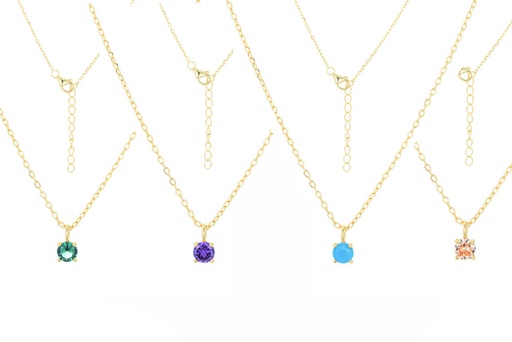 Sterling silver 4mm zirconia necklace