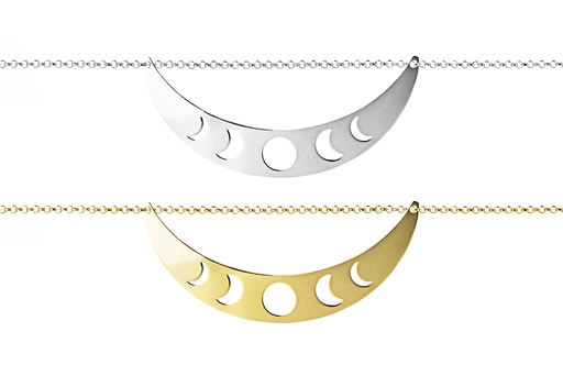 Sterling silver moon necklace