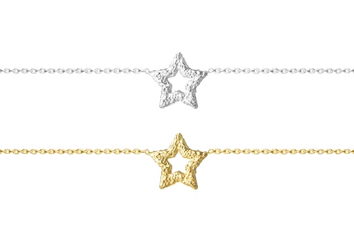 Collar plata 925 estrella diamantada grande