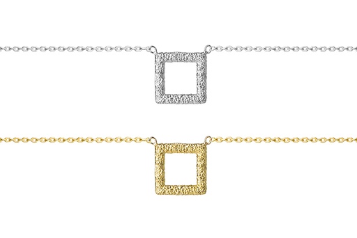 Sterling silver squared necklace