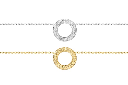 Collar plata 925 circulo diamantado