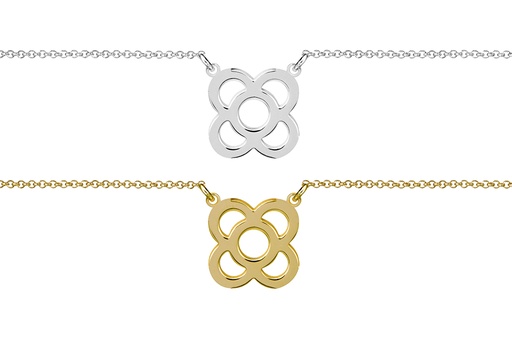 Sterling silver barcelona flower necklace