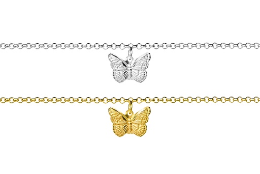 Sterling silver 13x18mm butterfly necklace