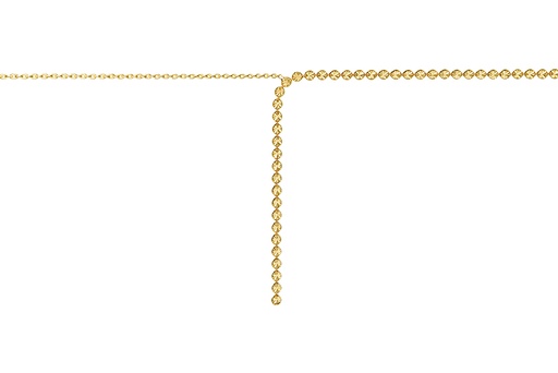 [15676N38E5DO] Collar plata 925 con pastillas diamantadas asimétrico