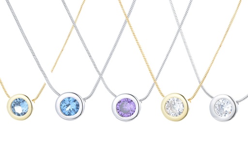 Sterling silver zirconia 8mm necklace