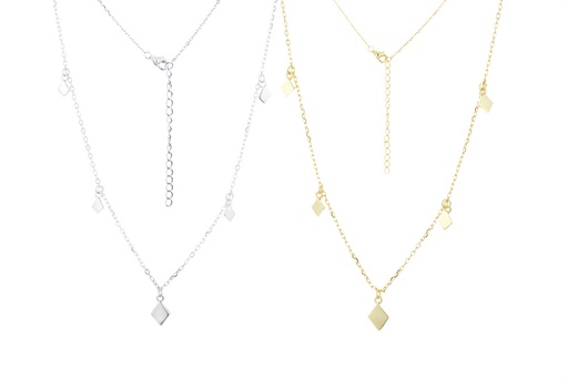 Collar plata 925 rombos