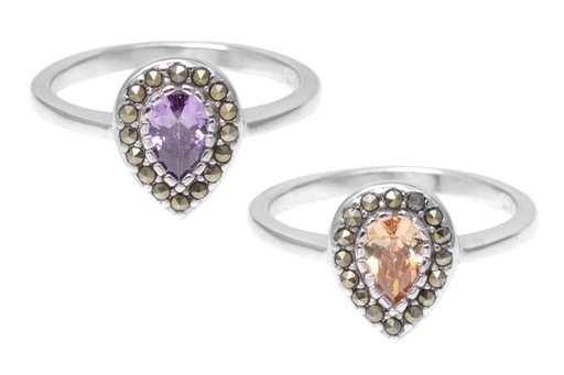 Anillo plata 925 marquesita con cz 