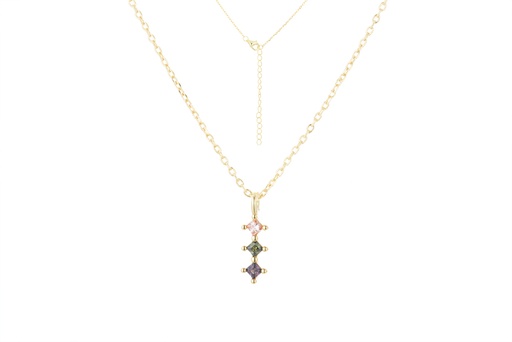 [15756N40E5ZMXDO] Sterling silver mix zirconia necklace