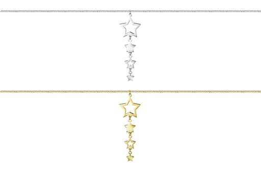 Collar plata 925 cuatro estrellas