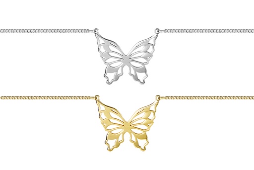 Sterling silver butterflies necklace