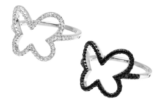 Anillo plata 925 con zirconita mariposa 