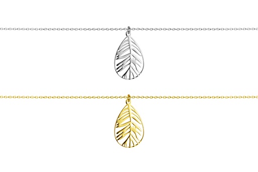 Sterling silver leaf necklace