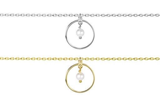 Sterling silver pearl necklace