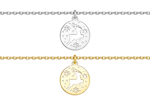 Sterling silver reindeer necklace