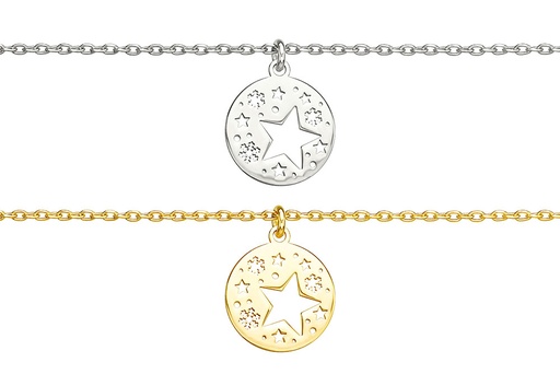 Sterling silver star necklace