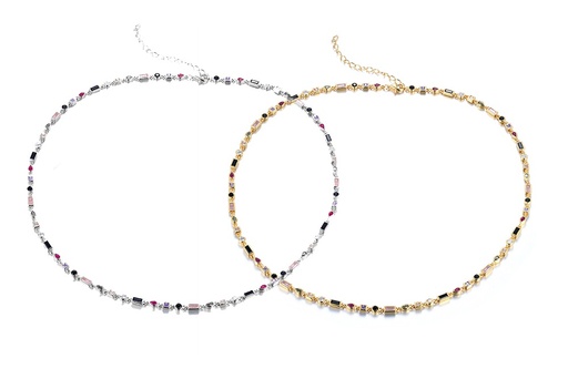 Sterling silver mix zirconia necklace