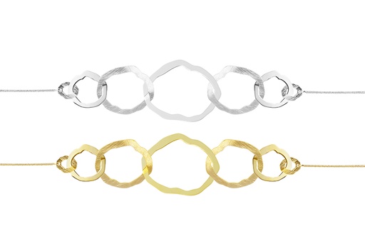 Collar plata 925 ovalos irregulares