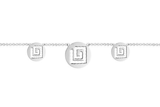 [16532N38E5PL] Collar plata 925 circulos perforados