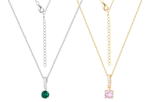 Sterling silver zirconia necklace