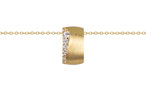 [17035N40E5ZBLMADO] Sterling silver zirconia necklace