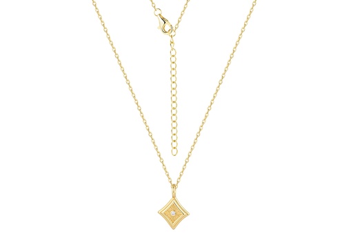 [17168N38E5ZBLDO] Collar plata 925 rombo con zirconita