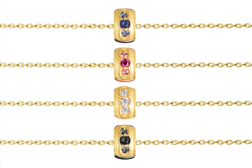 Collar plata 925 esmalte con zirconita