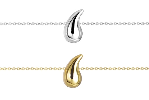 Sterling silver 15x8mm drop necklace