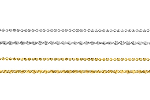 Sterling silver double chain necklace