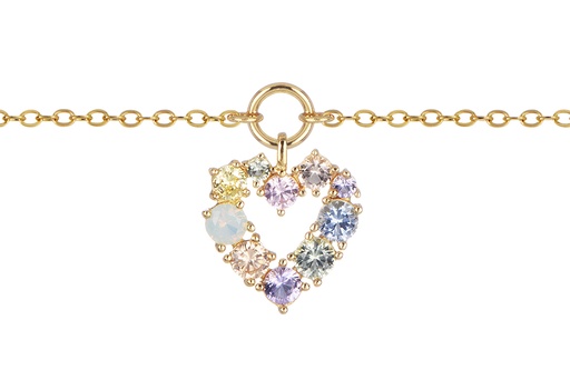 [17574N40E5ZRWDO] Collar plata 925 corazón 13x11mm