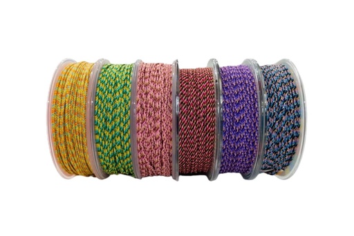 Cordon de poliester hilo de oro colorido 0.9mm x 13mts