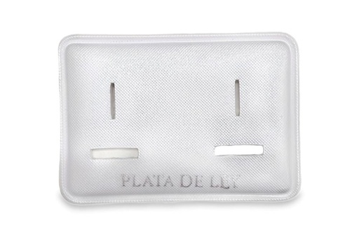 [17642D] Tacos de plasti/seda impreso "plata de  ley" 35 x 50mm