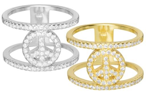 Silver 925 microsetting ring with cz