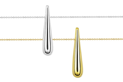 Collar plata 925 gota 41x9mm electroform