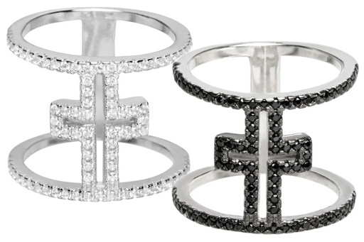 Silver 925 microsetting ring with cz