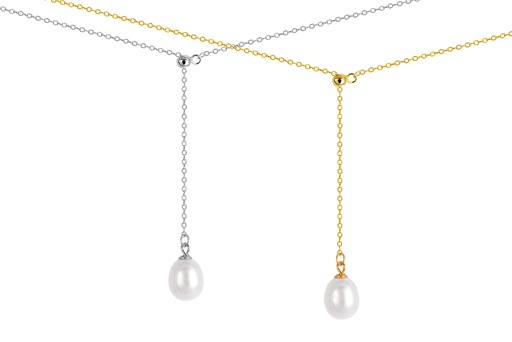 Sterling silver with 8mm pearl necklace