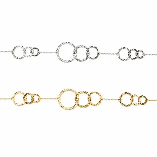 Sterling silver circles of different sizes necklace