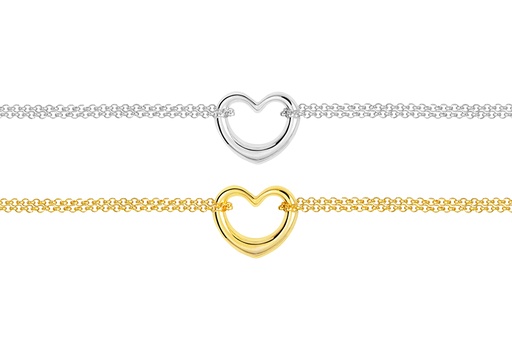 Sterling silver 12x14mm heart necklace