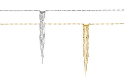 Sterling silver mix chains necklace