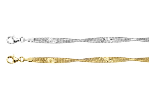 Sterling silver twisted necklace